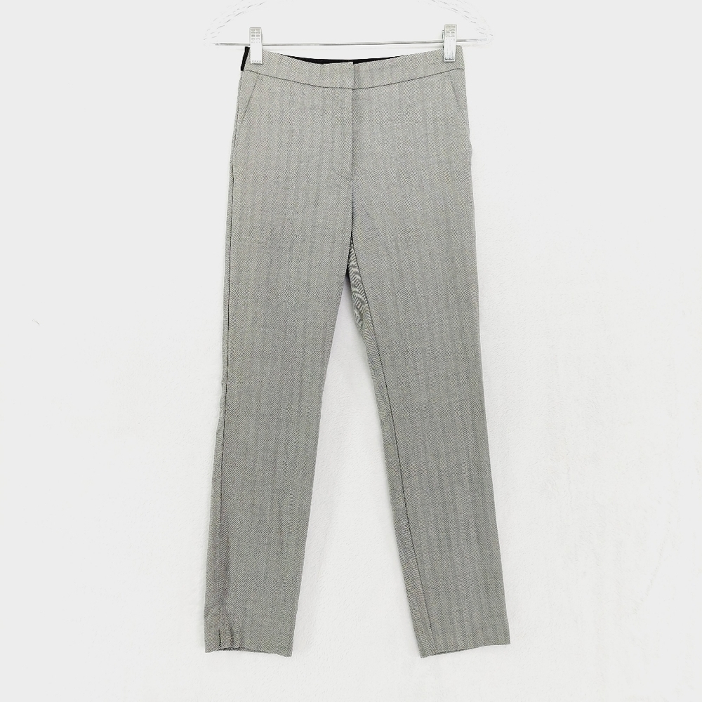 Zara Gray Low Rise Straight Leg Slim Fit Dress Pants 5084